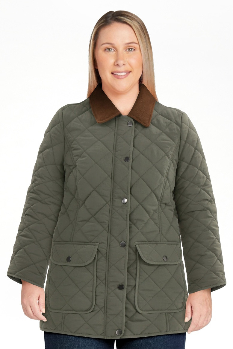 Time and Tru Women's Quilted Barn Coat, Midweight, Sizes XS-3X - Walmart.com | Walmart (US)