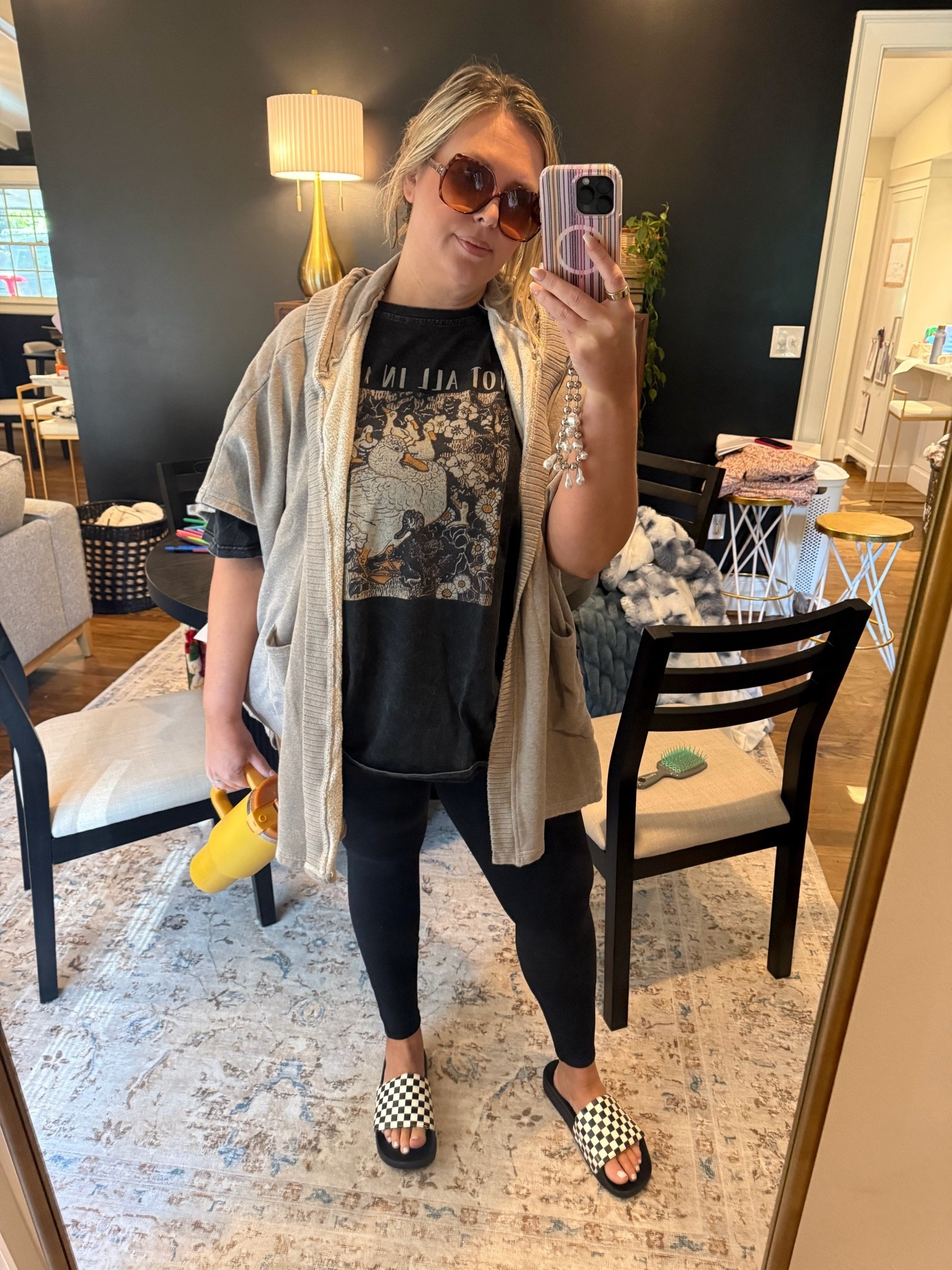 Casual outfit! Unfortunately the top is not linkable! Wearing an XXL in the shrug. Plus size, outfit inspo, fall fashion, mom life, apron belly.

#LTKMidsize #LTKPlusSize #LTKSeasonal