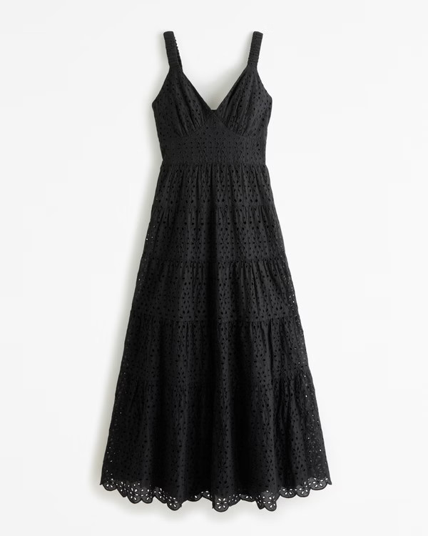 Eyelet Maxi Dress | Abercrombie & Fitch (US)