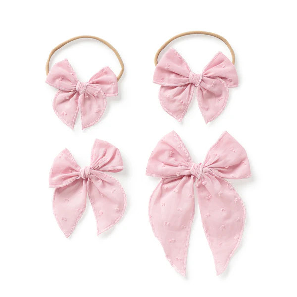 Pink Swiss Dot Claire | Little Poppy Co