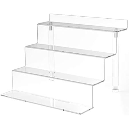 Combination of Life 3 Steps Acrylic Riser Display Stand Shelf for Amiibo Funko Pops Figures Clear 9  | Amazon (US)