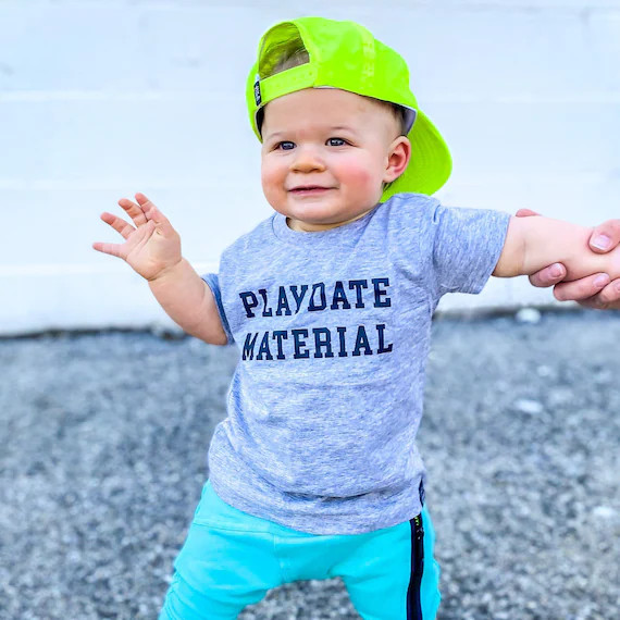 THE ORIGINAL Playdate Material by Lenox James | Toddler Shirt Graphic T-Shirt | Trendy Kids Cloth... | Etsy (US)