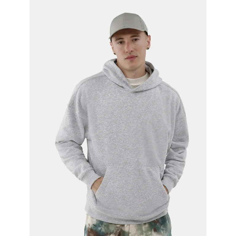 No Boundaries All Gender Oversized Soft Fleece Hoodie with Long Sleeves, Men's Sizes XS-5XL | Walmart (US)