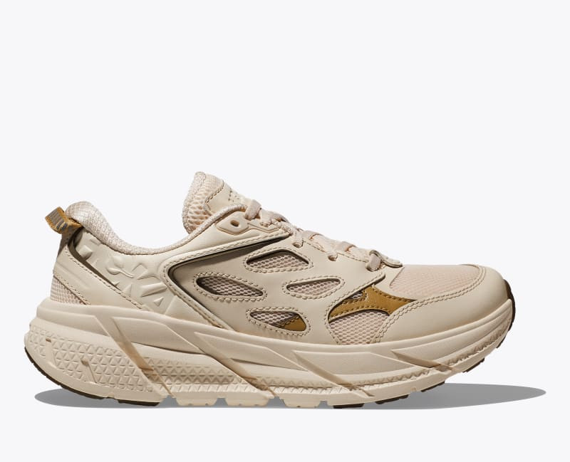 HOKA Clifton L Shoes in Vanilla/Wheat, Size M 4/W 5 | Hoka One US