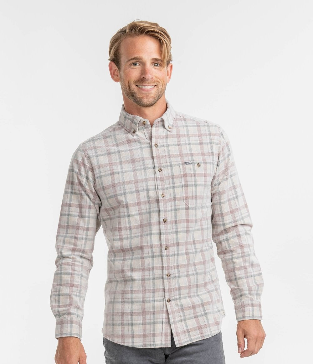 Braxton Lightweight Cord Flannel LS | Southern Shirt