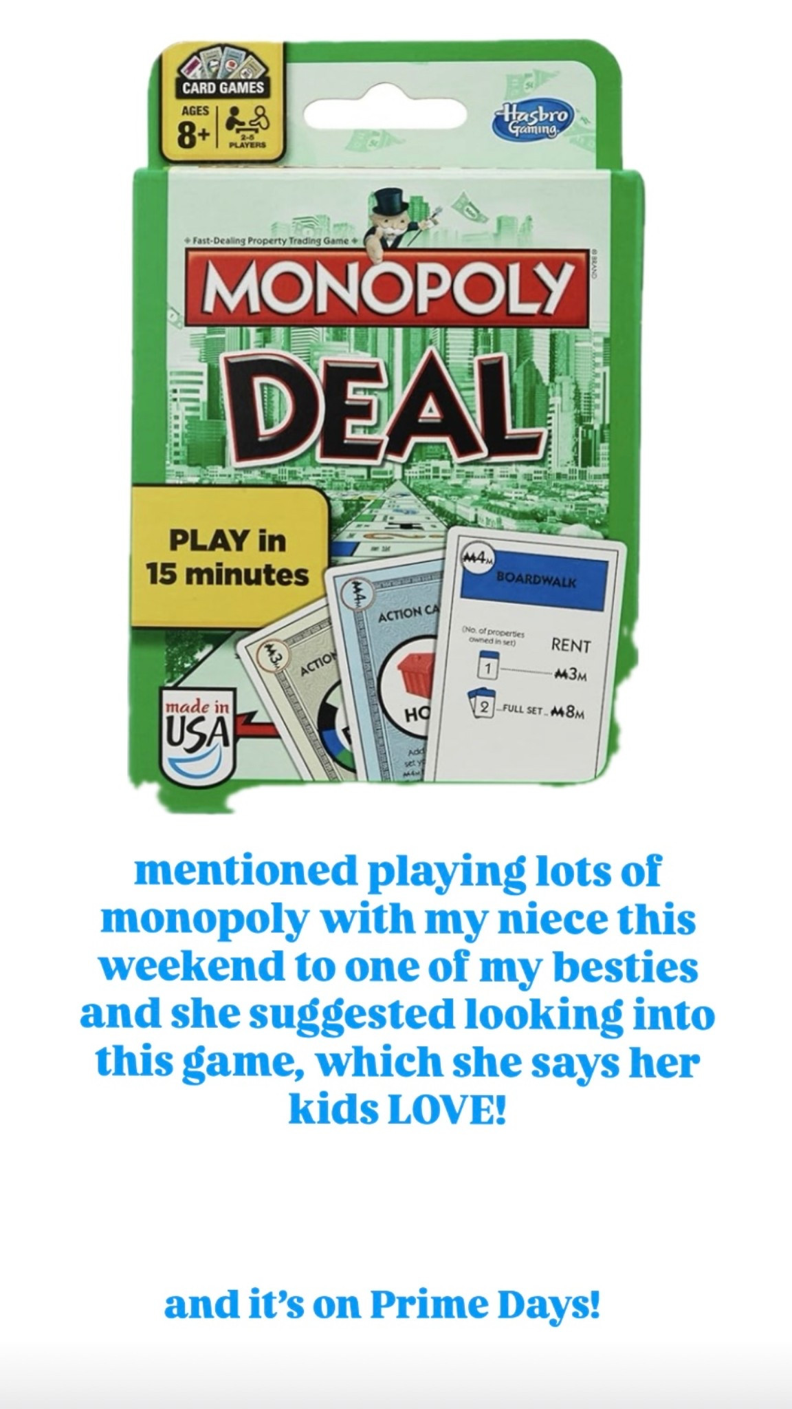 Prime Days: a recommended card game! 🃏 



#LTKKids #LTKFamily #LTKSaleAlert