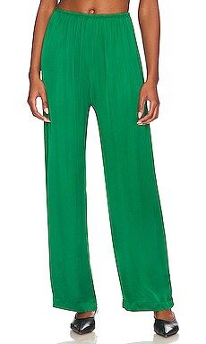 DONNI. Silky Simple Pant in Ivy from Revolve.com | Revolve Clothing (Global)