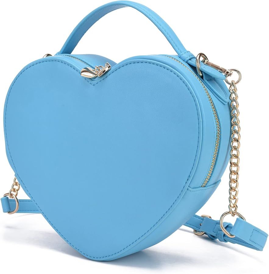 lola mae Heart Shape Satchel Crossbody Purse for women Zip Around Shoulder Bag | Amazon (US)