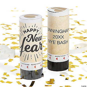 Personalized New Year's Eve Confetti Party Poppers - 12 Pc. | Oriental Trading Company
