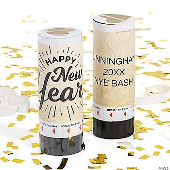 Personalized New Year's Eve Confetti Party Poppers - 12 Pc. | Oriental Trading Company