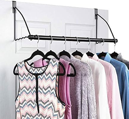 Over The Door Closet Valet- Over The Door Clothes Organizer Rack and Door Hanger for Clothing or ... | Amazon (US)