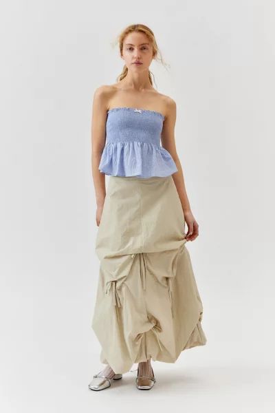 Urban Renewal Remnants Made In LA Smocked Seersucker Tube Top | Urban Outfitters (US and RoW)