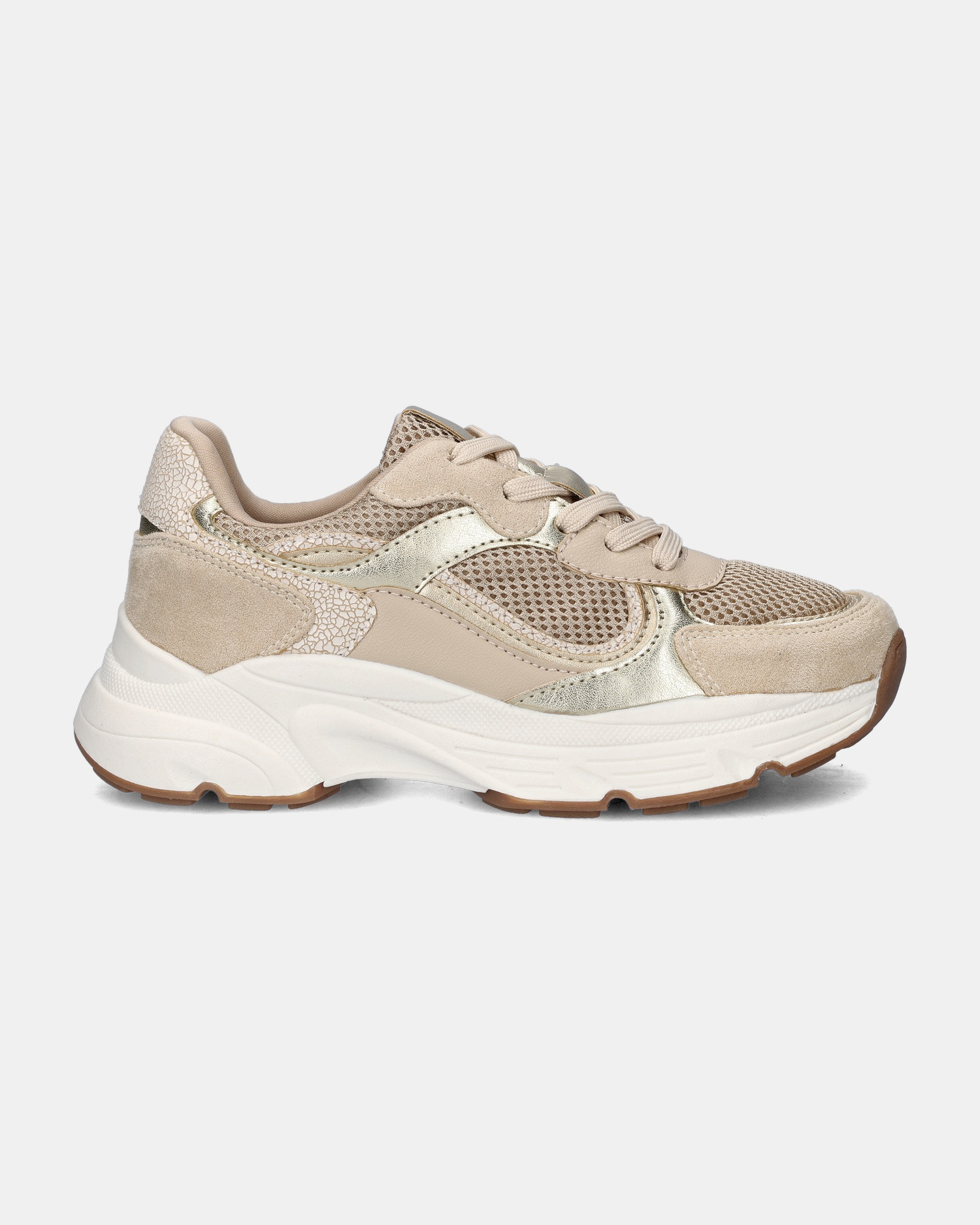 Nelson - Dad Sneakers voor dames - Beige | Nelson Schoenen NL