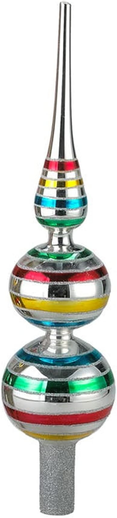 Kurt Adler GG1400 13 Inch 3 Tier Early Years Glass Multicolor Treetops with Shiny Finish for Vint... | Amazon (US)