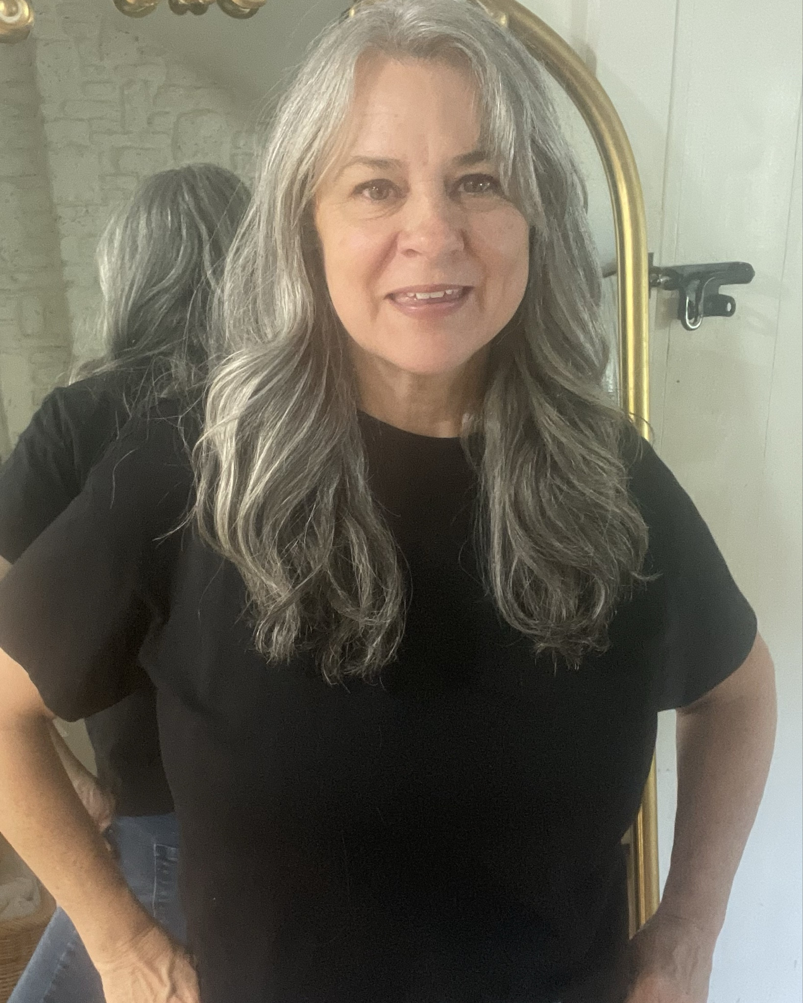 Can’t get enough t-shirts! I work from home so my wardrobe is very casual. I still want to be stylish and have fun! 

I’m wearing medium in the black Tshirt and Jean jacket. Large in the graphic tee. I’m just under 5’4” and medium is my normal size. 

#LTKOver40 #LTKStyleTip #LTKMidsize