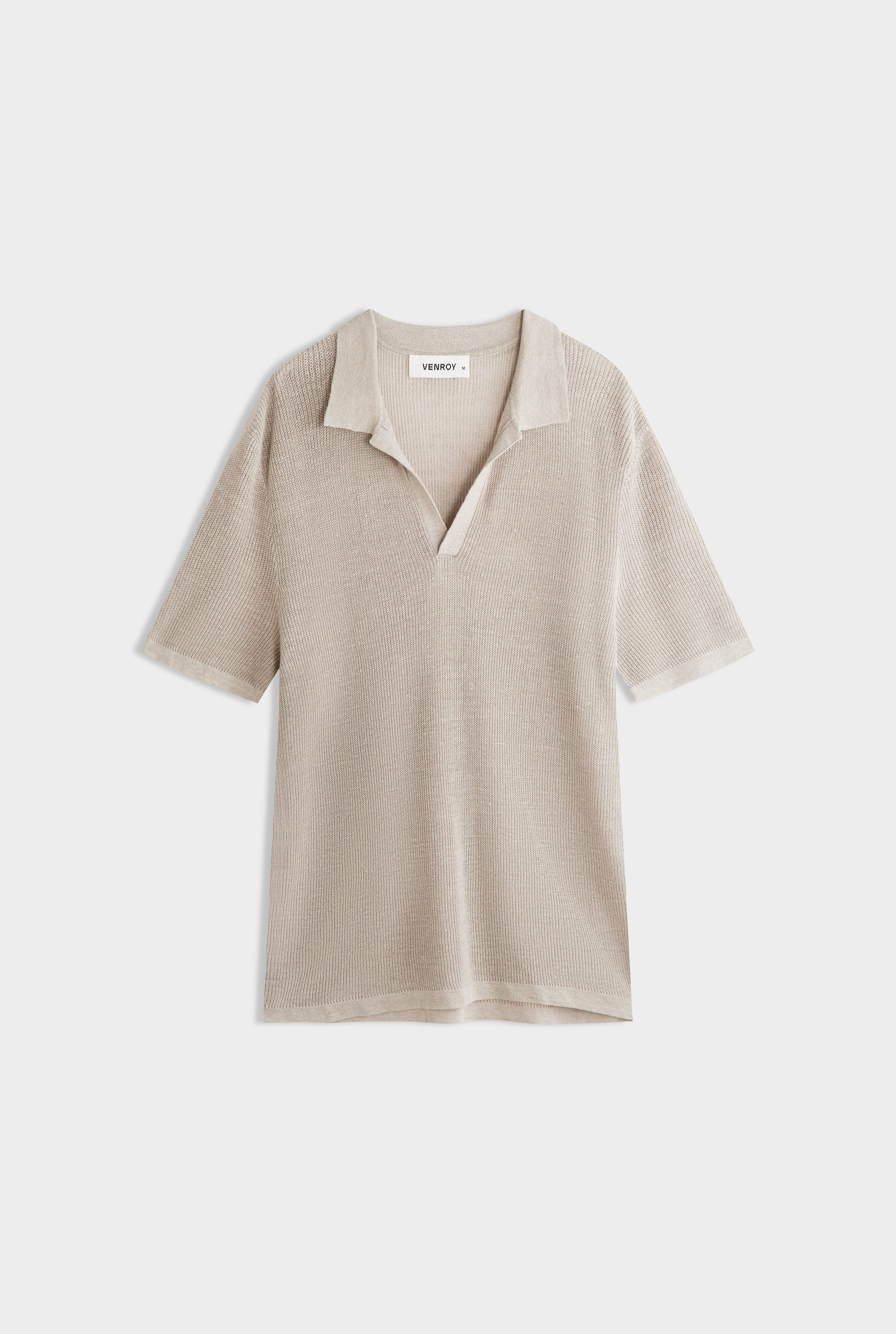 Rib Knit Open Neck Polo 2.0 | Venroy AU