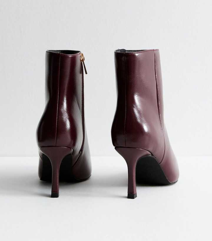 Wide Fit Burgundy Point Toe Ankle Boots
						
						Add to Saved Items
						Remove from Saved I... | New Look (UK)