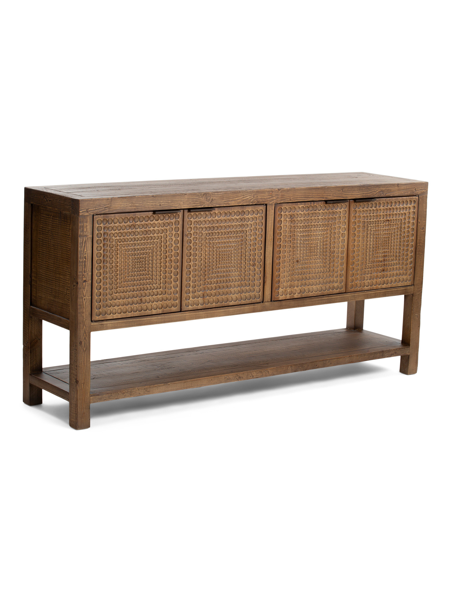 72.5in Reclaimed Pine Osiris Four Door Cabinet | Marshalls