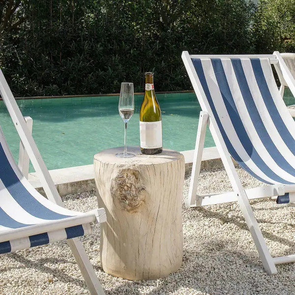 COSIEST Outdoor Antique Accent Stump Stool - - 35990535 | Bed Bath & Beyond