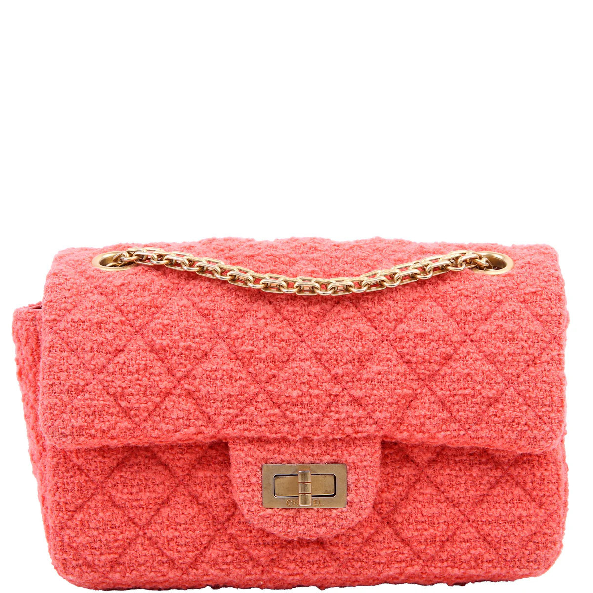 2.55 Reissue Mini 224 Tweed 30M Pink | Keeks Designer Handbags