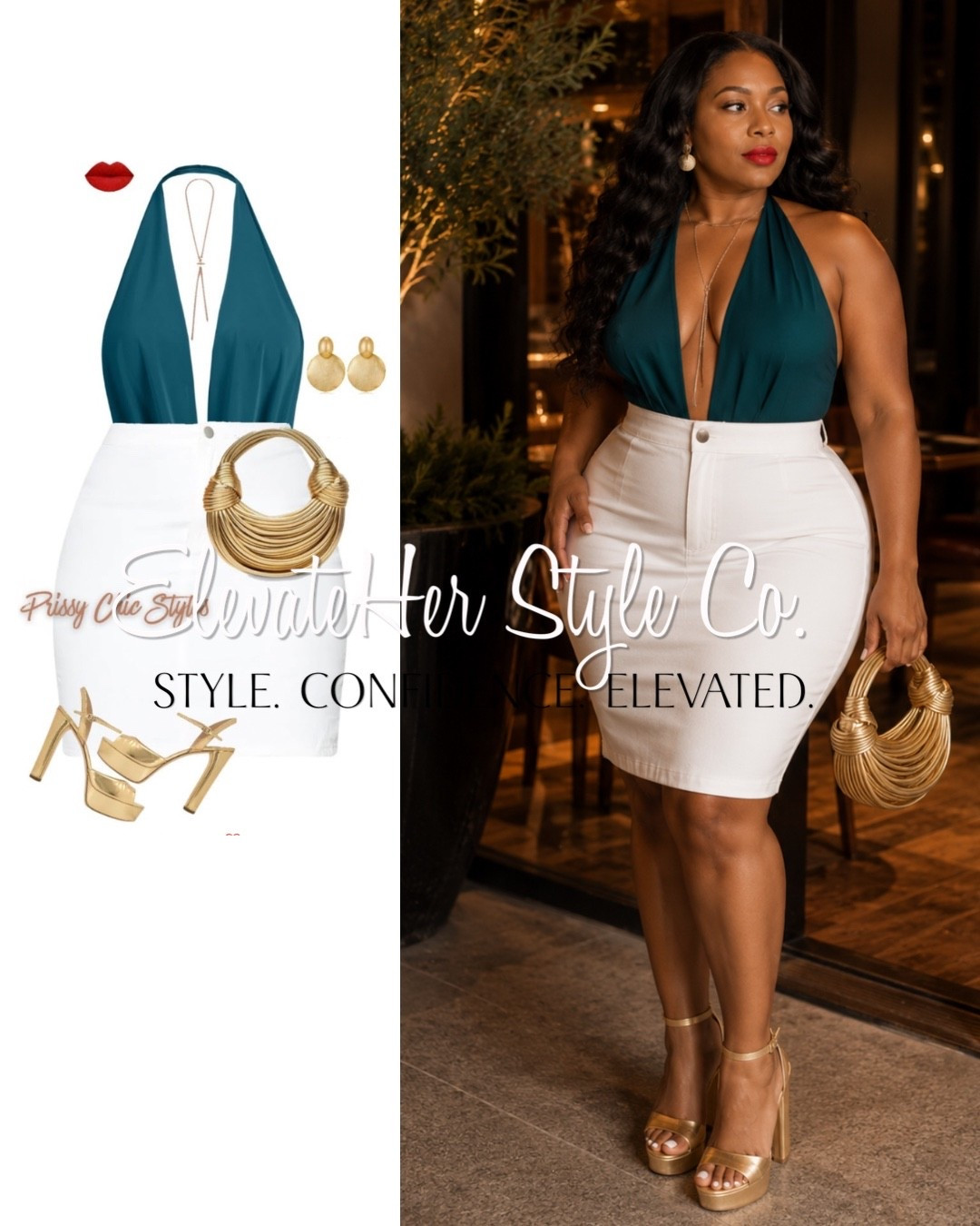A statement neckline doesn’t need statement jewelry. Let the top be the focal point and keep the rest of your accessories sleek and intentional.

#LTKootd #LTKPlusSize #LTKOver40