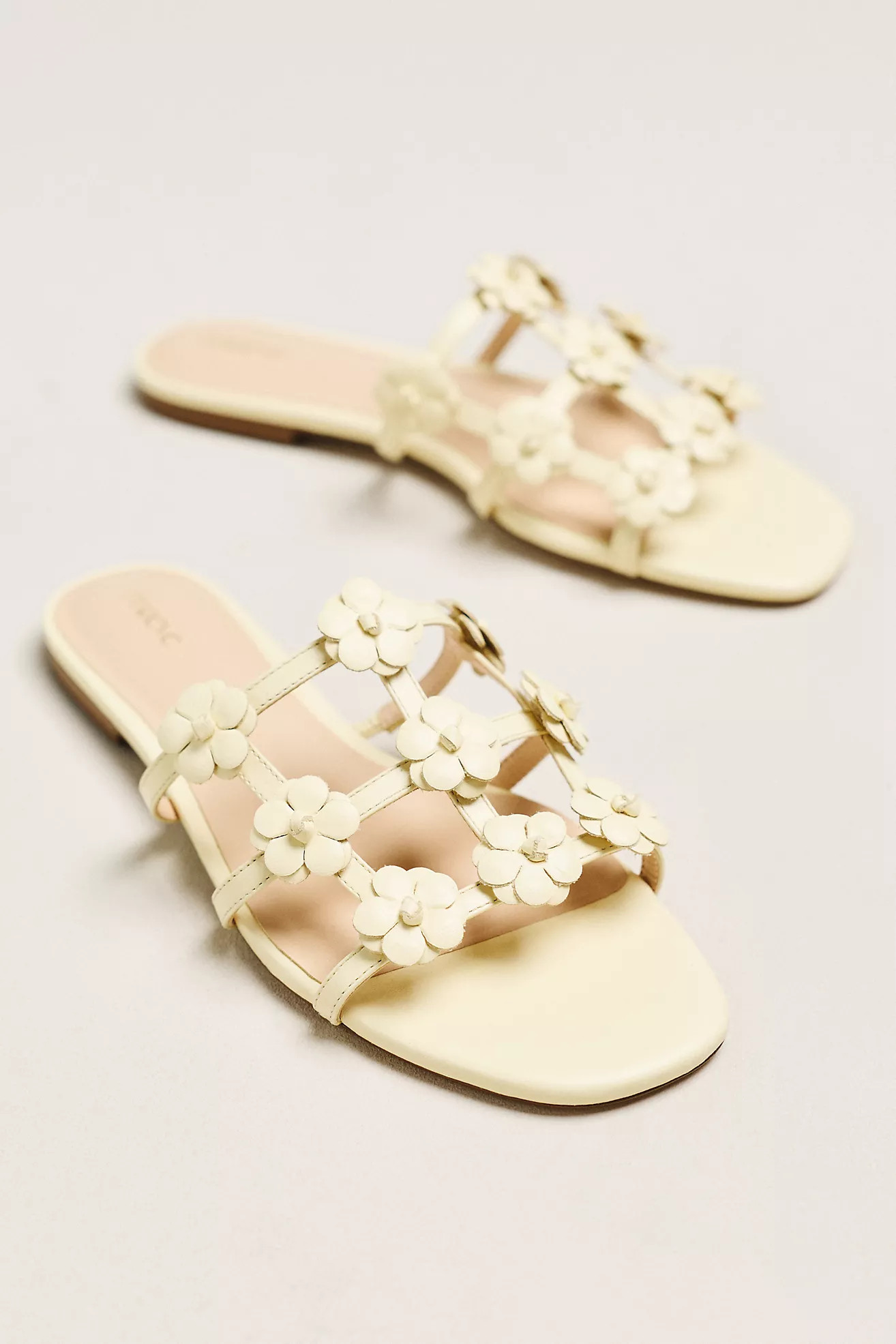 Maeve Flower Cage Slider Sandals | Anthropologie (US)
