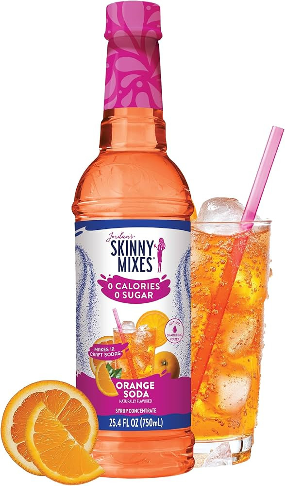 Jordan's Skinny Mixes Sugar Free Syrup, Orange Soda Flavor, Fruit Flavored Water Enhancer, Drink ... | Amazon (US)