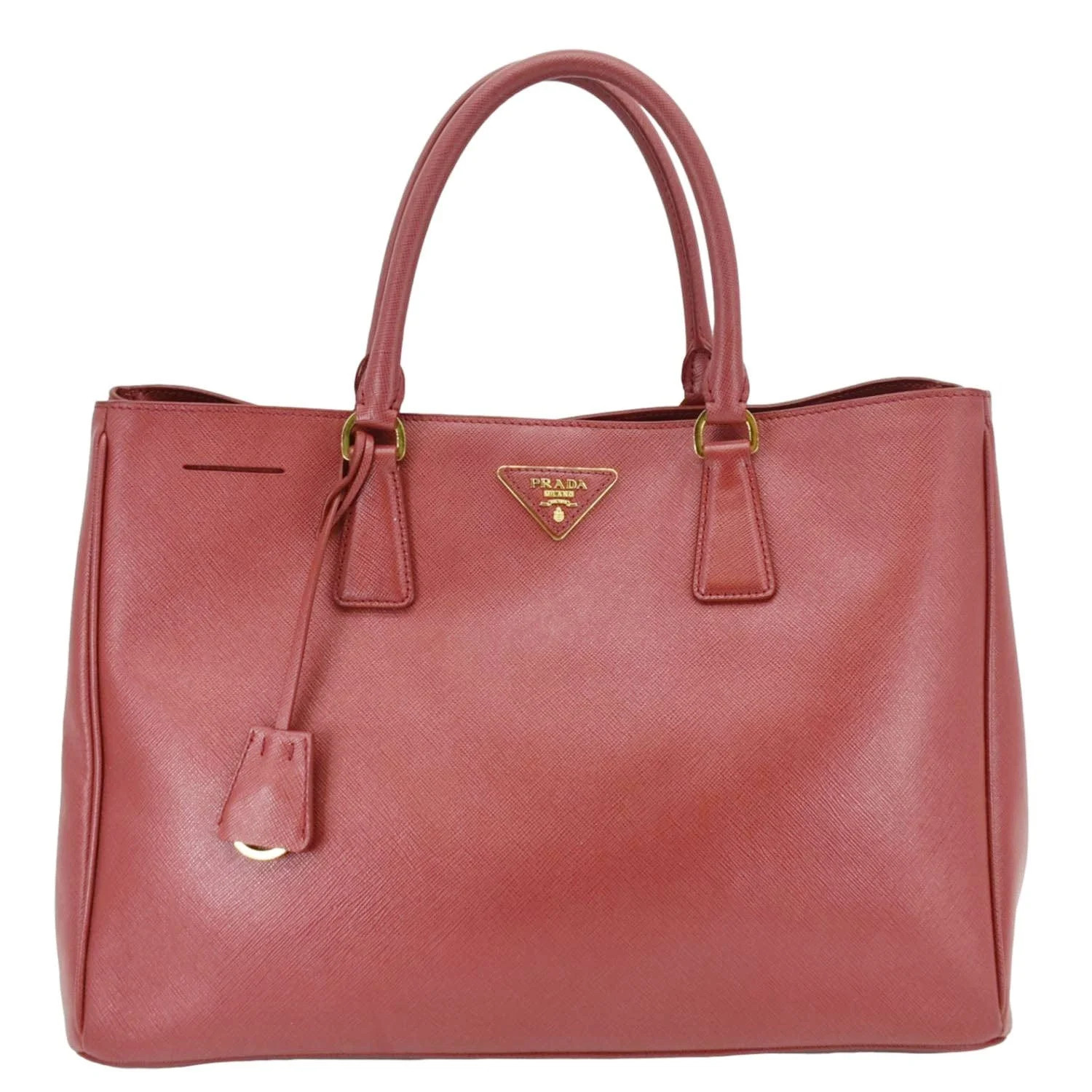 Pre-Owned PRADA Lux Open Saffiano Leather Tote Bag Red | Walmart (US)