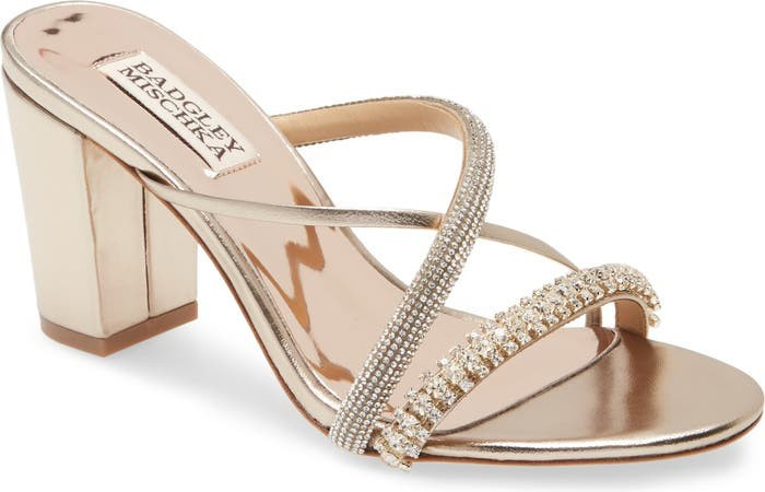 Badgley Mischka Collection Zoraya Embellished Slide Sandal (Women) | Nordstrom | Nordstrom