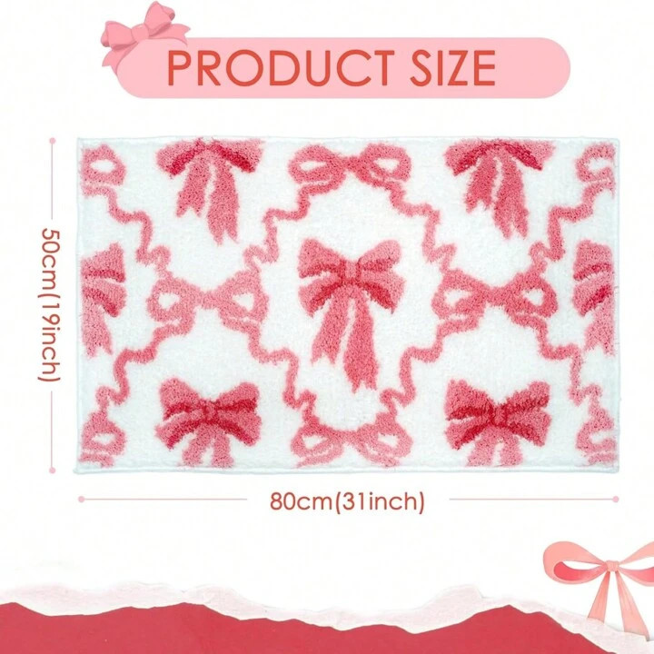 From  $7.39       
    $9.60
   
  -23%
        1PC, Imitation Cashmere Bathroom Rug Pink Bow Bat... | SHEIN