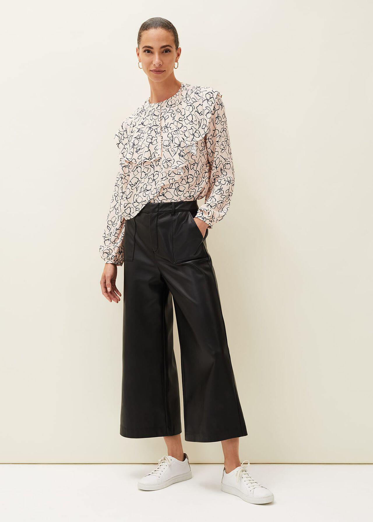Martha Faux Leather Culottes | Phase Eight (UK)