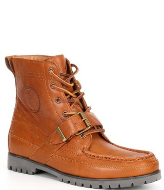 Men's Ranger Tumbled Leather Buckle Lug Sole Boots | Dillard's