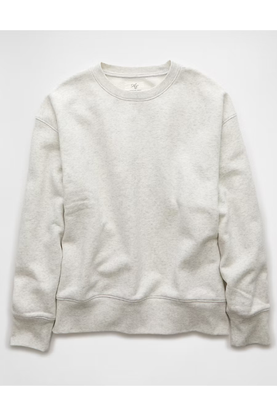 AE Everyday Luxe Crew Neck Sweatshirt Women's Heather Gray XL | American Eagle Outfitters (US & CA)