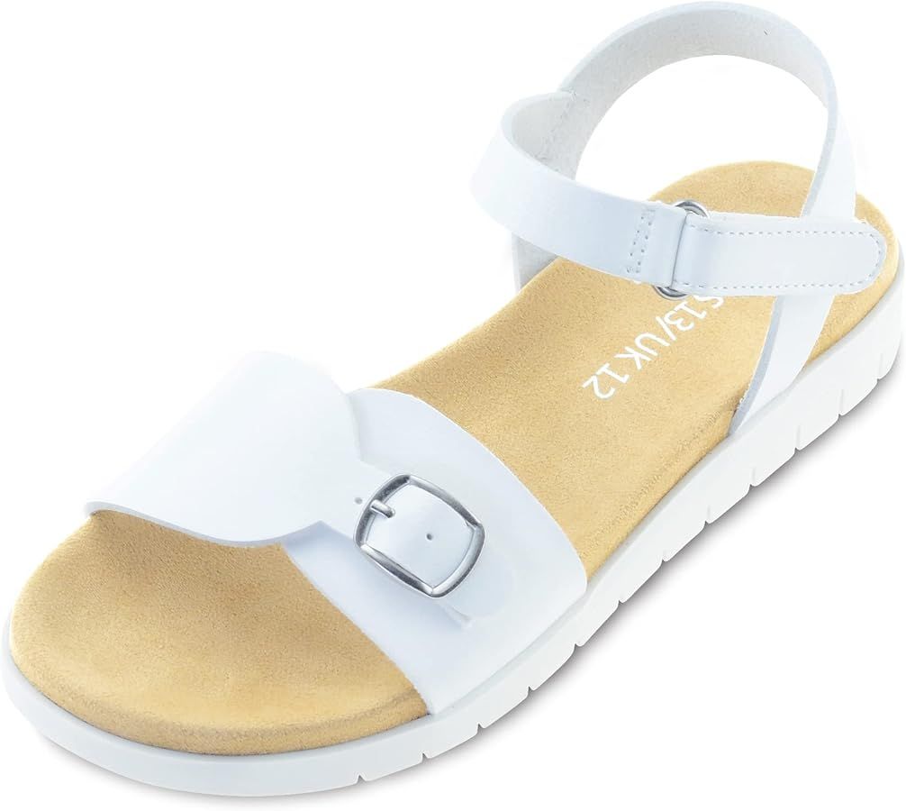 SKABIU Girls Sandals Kids Strap Flat Sandals Open Toe Summer Casual Shoes Dress Sandals for Girls | Amazon (US)