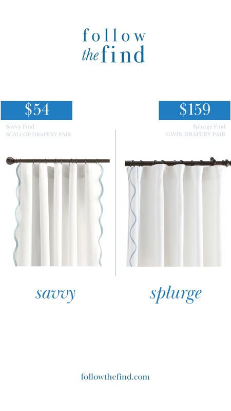 A sweet scallop drapery pair for an amazing price! The savvy comes in multiple colors and is perfect for ceilings that aren’t super high. We love this for an instant bedroom or nursery upgrade! 

#LTKfindsunder50 #LTKsalealert #LTKhome