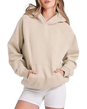 ANRABESS Women Hoodies Fleece Oversized Sweatshirt Drop Shoulder Long Sleeve Athletic Workout Pul... | Amazon (US)