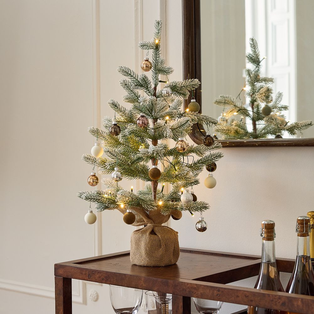 Flocked Ornament Tabletop Tree | West Elm (US)