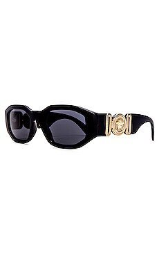 VERSACE Tribute Oval& Dark Grey in Black  from Revolve.com | Revolve Clothing (Global)