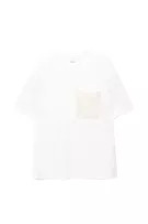 T-shirt with crochet pocket | PULL and BEAR UK