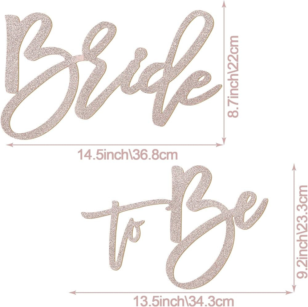 Bride to Be Sign - Glitter Felt Letters Bridal Shower Sign for Backdrop Bride to Be Sign Letters ... | Amazon (US)