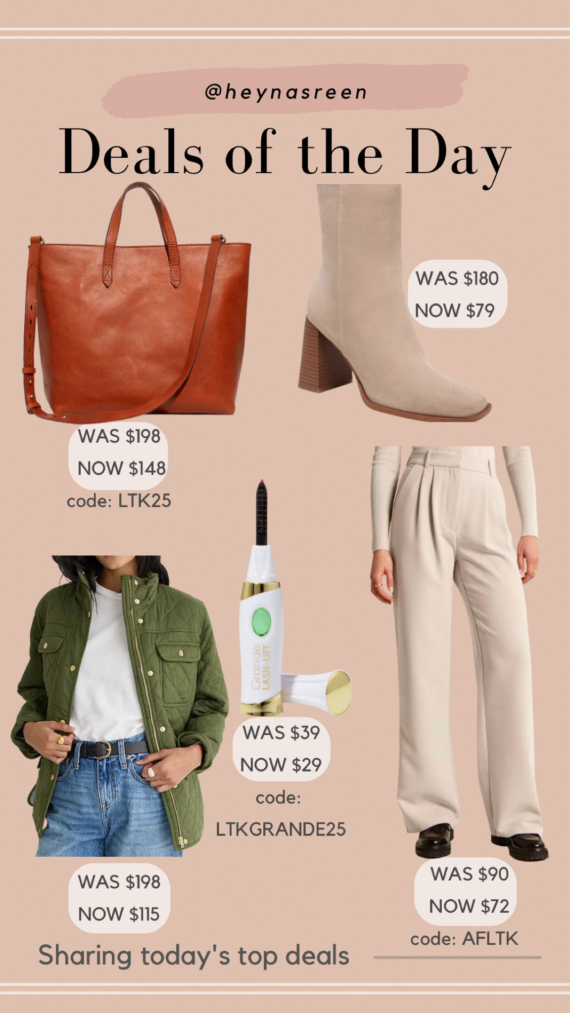 Daily deals on Madewell tote bag, Steve Madden boots, Abercrombie Sloane pants, Grande heated lash curler, J.Crew jacket 

#LTKsalealert #LTKSale