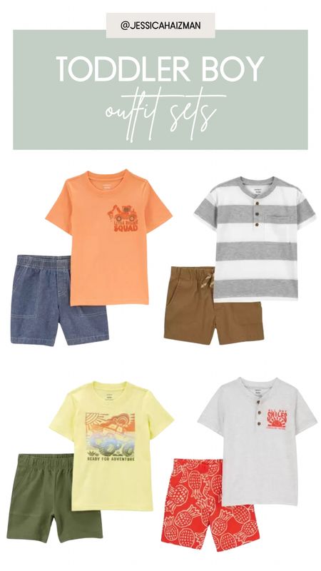 Toddler boy summer outfit sets from Carters! ⛅️ 

#LTKkids #LTKSeasonal #LTKbaby