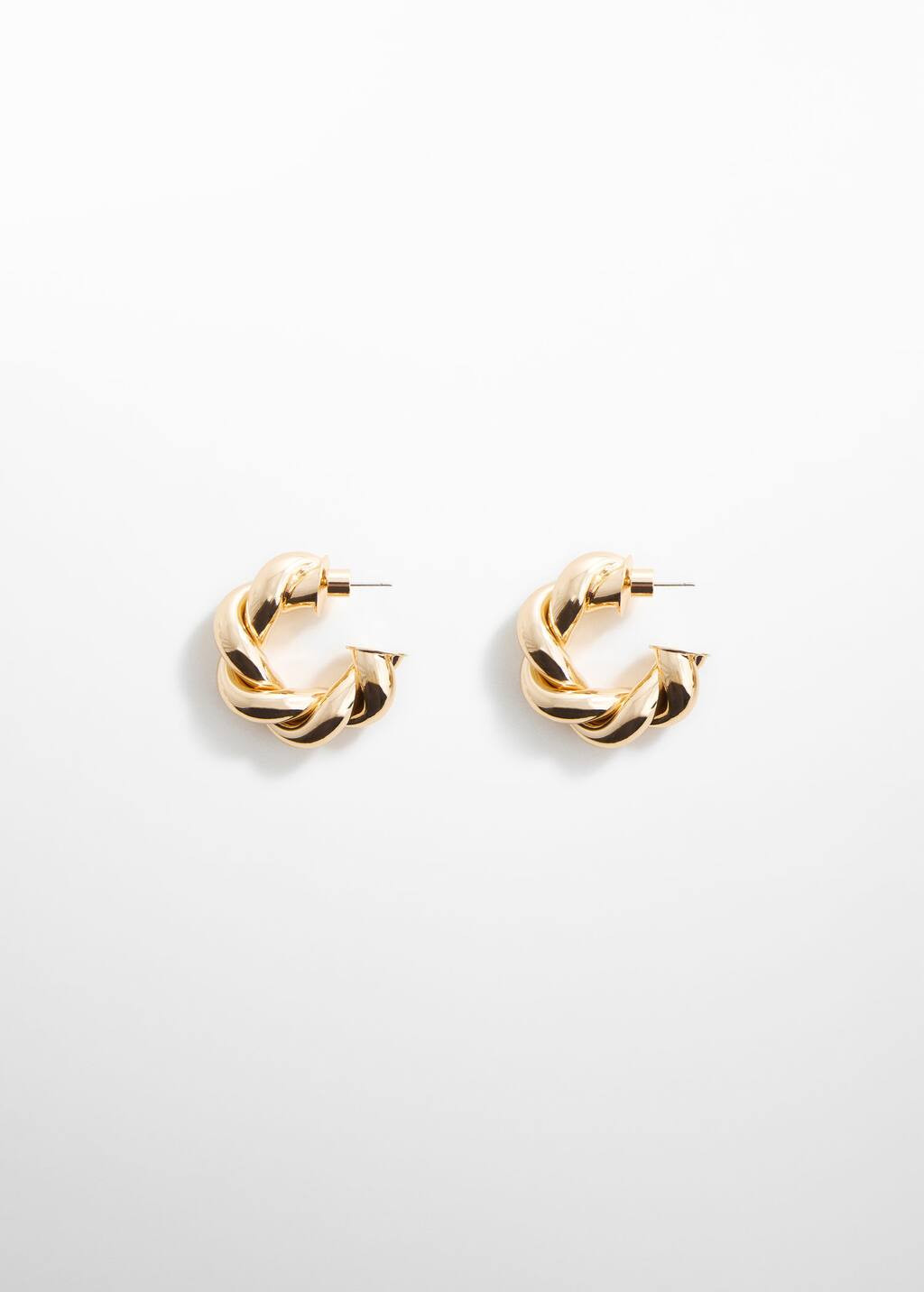 Intertwined hoop earrings -  Women | Mango USA | MANGO (US)