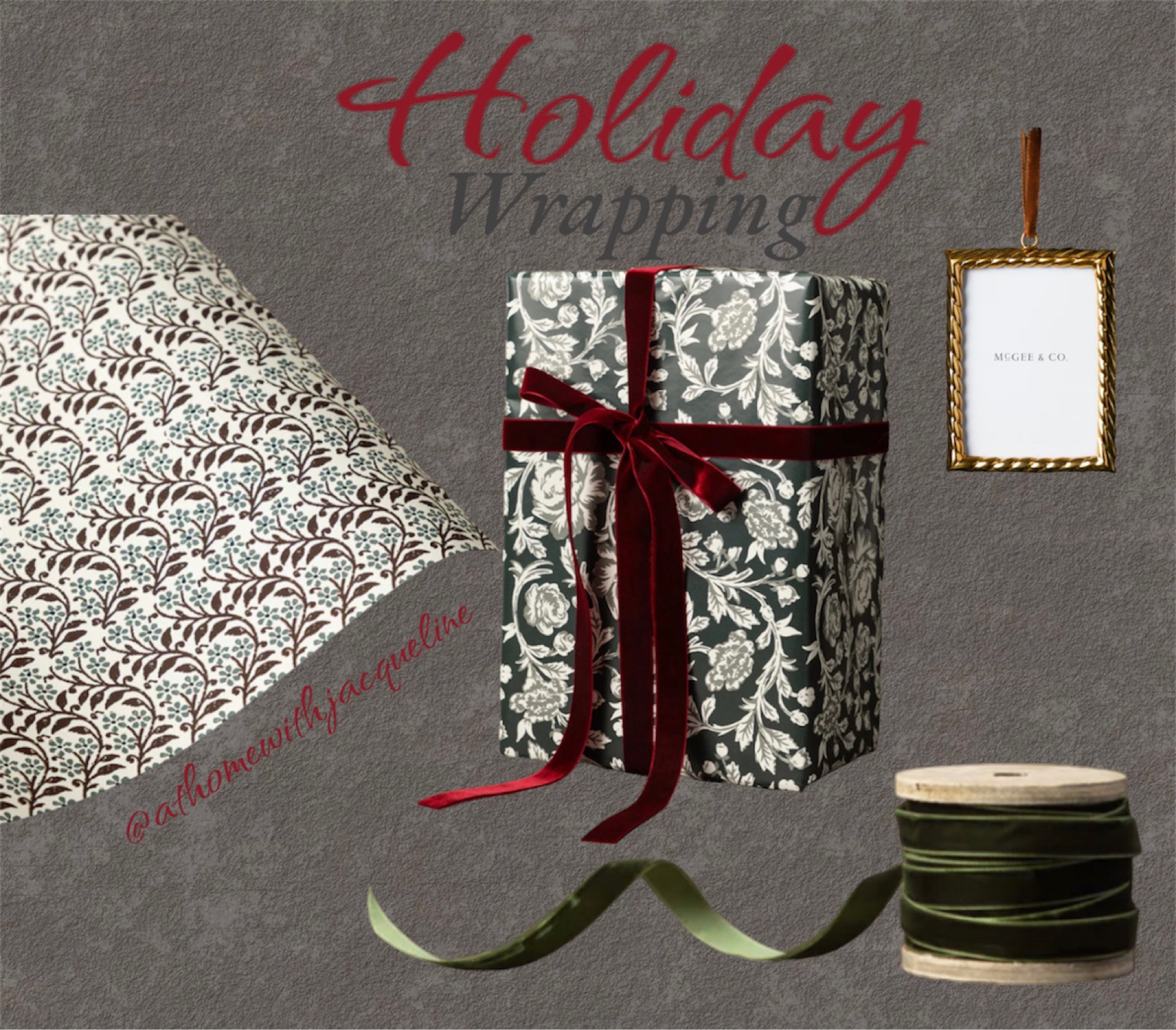 Gift wrapping for the holidays. Vintage wrapping paper. Velvet ribbon. 

#LTKGiftGuide #LTKHoliday #LTKHolidaySale