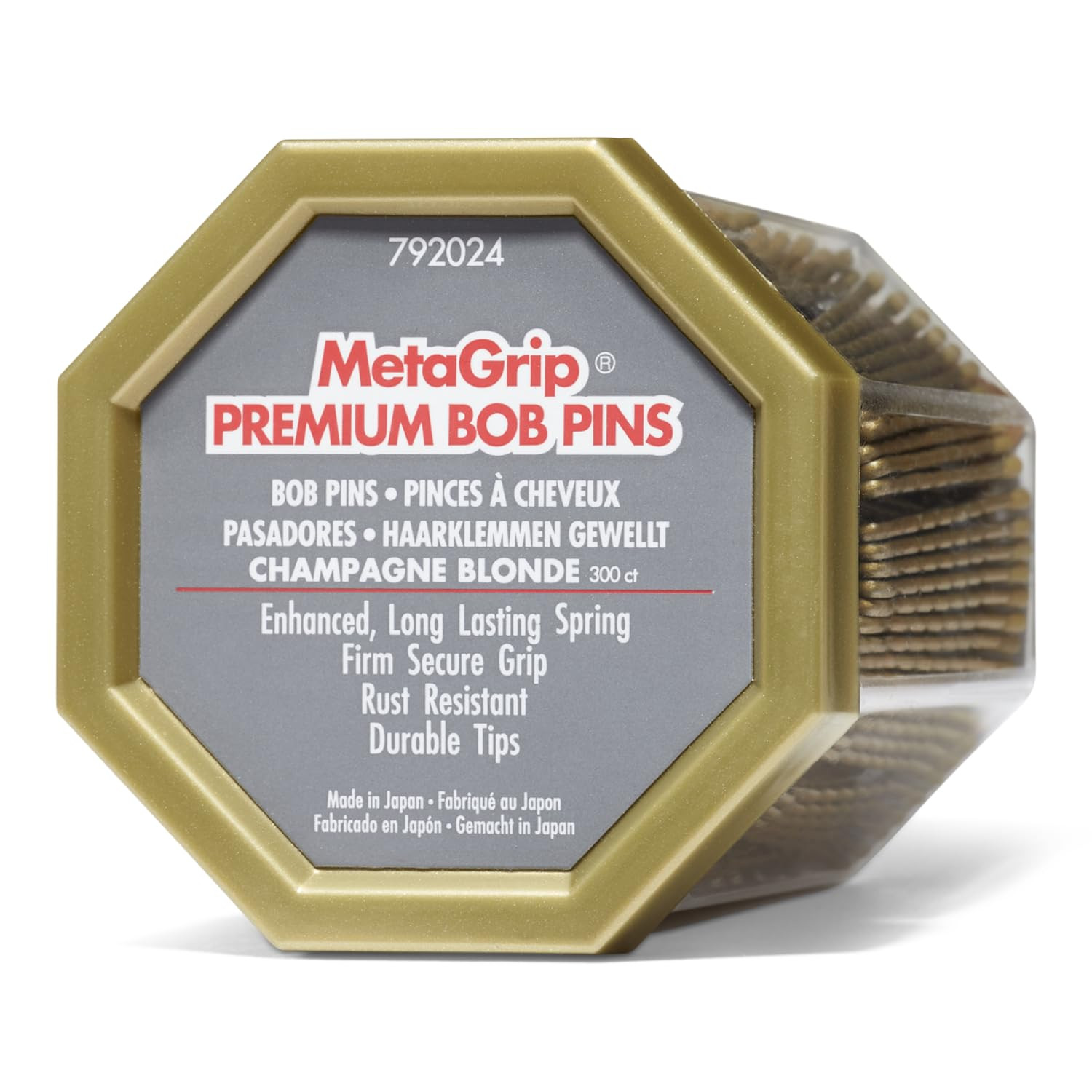MetaGrip Blonde Premium Bobby Pins, 300 Count, Secure, Durable, Rust Resistant, Japanese Technolo... | Amazon (US)