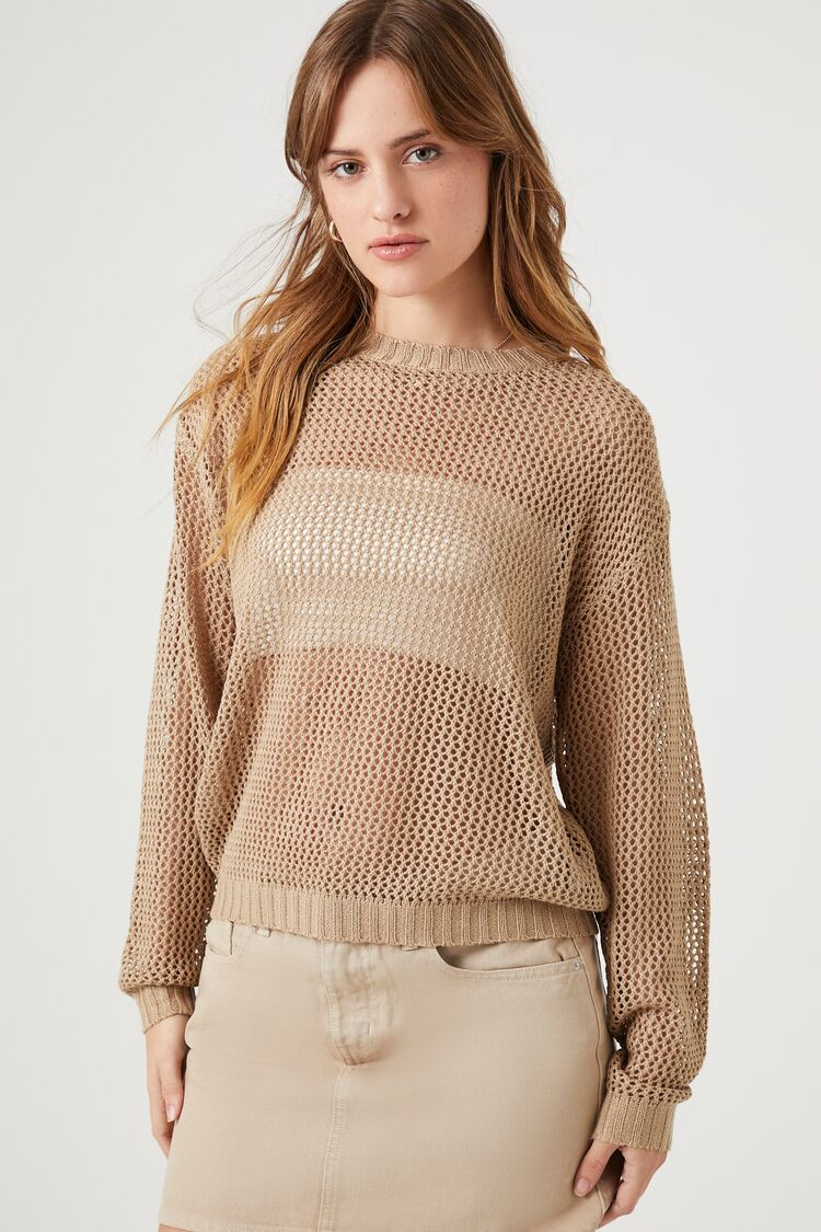 Open-Knit Drop-Sleeve Sweater | Forever 21 (US)