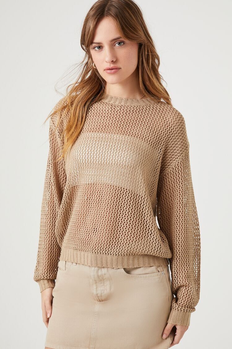 Open-Knit Drop-Sleeve Sweater | Forever 21 (US)