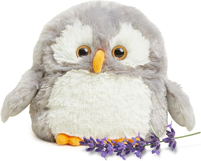warmies Microwavable & Weighted Stuffed Animals, Owl - Heated Stuffed Animal Plushie for Warmth &... | Amazon (US)