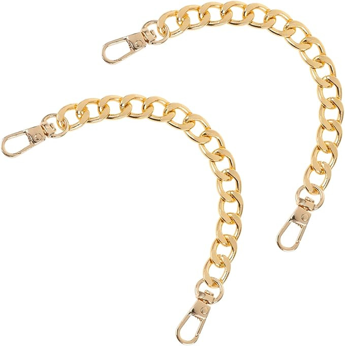 2pcs Purse Extender Chain,7.9 Inch Gold Purse Chain Strap,Short Chain for Crossbody Bags,Handbags... | Amazon (US)