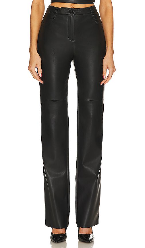 Killa Faux Leather Trousers in Black | Revolve Clothing (Global)